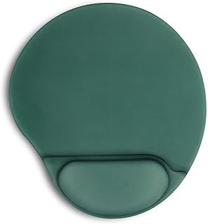 Ergonomic Mouse Pad with Wrist Support,Cute Mouse Pads with Wrist Rest,Comfortable Mouse Pad for Home Office Gaming Working Computers Laptop,Pain Relief with Non-Slip PU Base (Sap Green)