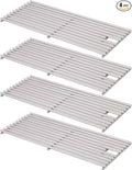 4 Pack 18" x 7-3/8" Heavy Duty 304 Stainless Steel Triangle Solid Rod BBQ Grill Grates Replacement Parts for Blaze Grill 3, 4, 5 Burner Grill Models,5 Models Blaze(BLZ-3,4,4LTE,5,3LTE)