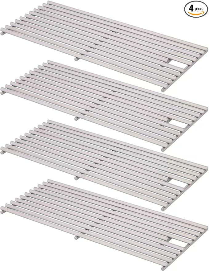 4 Pack 18" x 7-3/8" Heavy Duty 304 Stainless Steel Triangle Solid Rod BBQ Grill Grates Replacement Parts for Blaze Grill 3, 4, 5 Burner Grill Models,5 Models Blaze(BLZ-3,4,4LTE,5,3LTE)