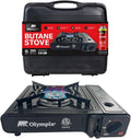 Olympia Outdoor Camping Stove - 7,000 BTU Butane Burner, Piezo Ignition, Carry Case