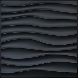 Art3d PVC Wave Panels for Interior Wall Decor, Antique Copper Textured 3D Wall Tiles, 19.7" x 19.7" (12-Pack)
