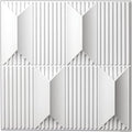 Art3dwallpanels PVC 3D Wall Panel for Interior Wall Décor, 19.7" x 19.7" Wall Decor PVC 3D Wall Panels, 3D Textured Wall Panels, Pack of 12 Tiles, White