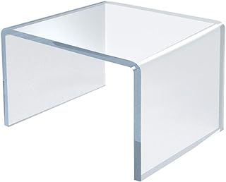 Azar Displays 515328 2.5" Square Acrylic Riser, Clear (4 Pack)