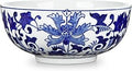 Hollyone Blue and White Vase Porcelain Planters 9 Inch Garden Bowl Modern Ceramic Pots Classic Chinese Floral Vase for Indoor Outdoor Succulents Bonsai Fairy Gardens Herbs