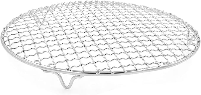 Barbecue Grill Net,BBQ Net for Grilling,Multi-Purpose SUS304 BBQ Grill Mesh, Round Barbecue Wire Rack,BBQ Grate/Steam Mesh for Outdoor Barbeque Camping Charbroil Backyards