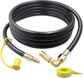 8FT Propane Quick Connect Hose RV to Grill, Propane Elbow Adapter with Extension Hose For Blackstone 17" and 22" Griddle, Camp Chef Stove, Portable Fire Pit