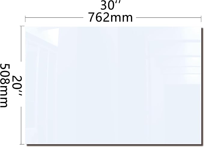 DAIFURONGE Tempered Glass Backsplash for Kitchen, Black and White Art Stove Backsplash Protector - Easy to Clean Wall Decor (White, 30"x20"(76.2x50.8cm))