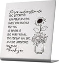 Thank You Gift for Women, Coworker, Friends, Teacher, Retirement Gifts for Coworker, Women, Desk Table Shelf Sign Decor, Inspirational Office Gift for Colleague Leaving Job