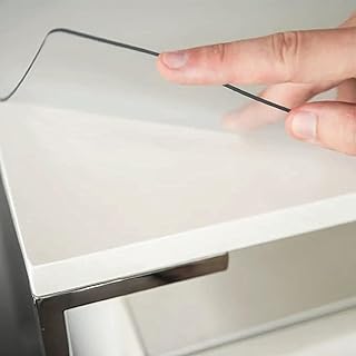 Clear Table Protector, USA Made, Safe, 20 x 34 Inch, 2mm Thick Ultra Smooth Vinyl, Plastic Clear Table Cover for Kids Table, Desk Pad Mat for Writing Desk