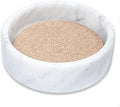 JIMEI Marble Wine Bottle Coaster - Absorbent Cork Holder for Champagne Bottles and Any Occasion (White)
