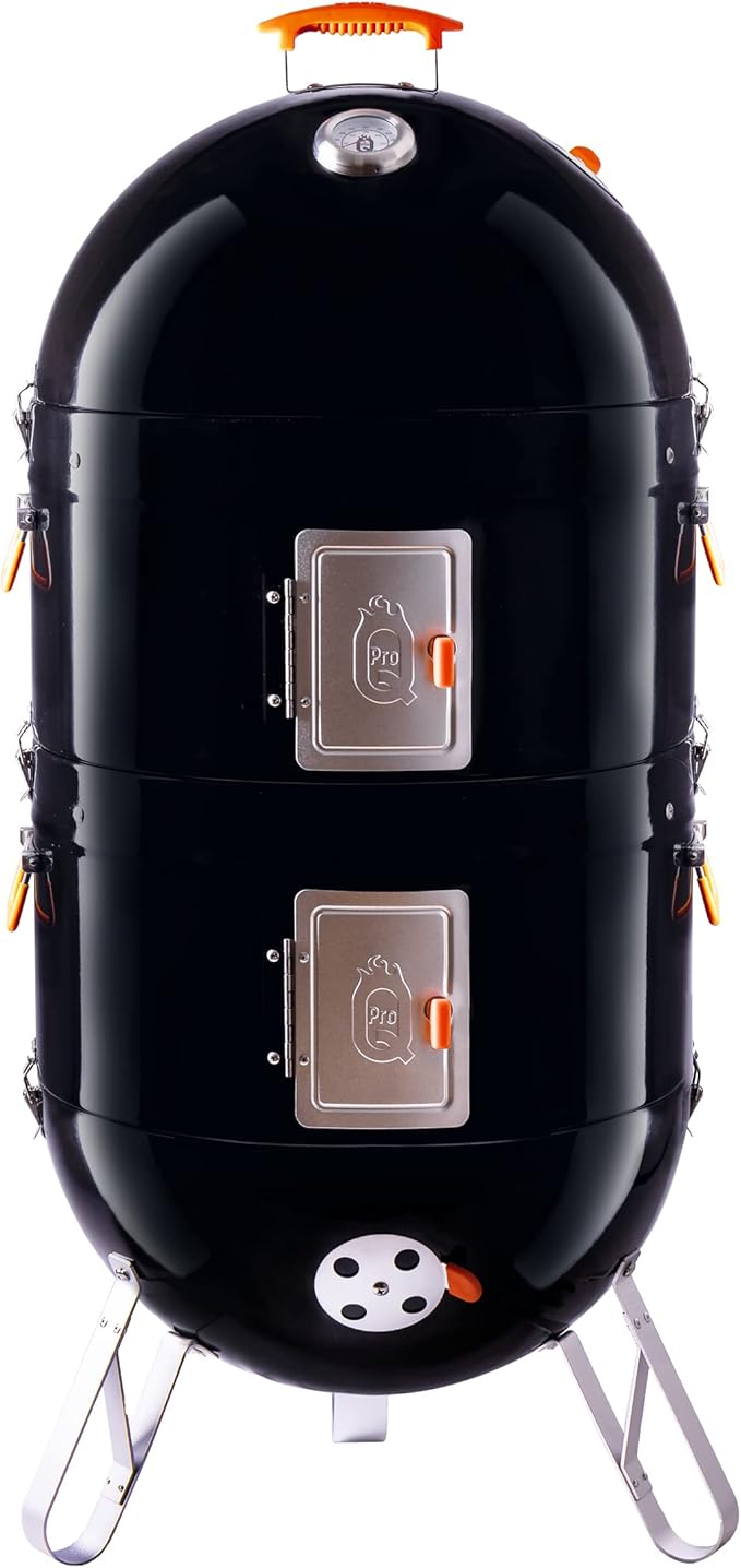 ProQ BBQ Smoker (Excel V4) - 4in1 Charcoal Meat Smoker BBQ - Outdoor Smokers and Grills - BBQ with Smoker