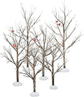 Department 56 Steel, Paper, Plastic Village Bare Branch Trees Accessory Figurine (Set of 6)