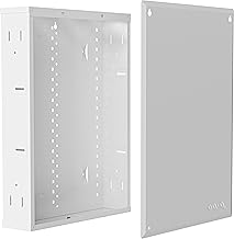 Legrand On-Q 20-Inch Structured Wiring Enclosure with Screw-On Cover, Durable Steel, Cable Management, Recessed or Surface Mount, Compatible with On-Q Accessories, Glossy White
