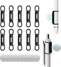 10 Pack Magnetic Pen Holder for Refrigerator, Adjustable Pen Pencil Holders, Silicone Flexibl Pencil Holder for Whiteboards, Desk, Clipboard(Black)