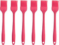 Silicone brush, Oil Brush for BBQ Kitchen Cooking Baking and Grilling (6 PCS,Rose red)