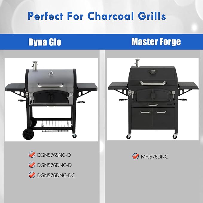 DGN576SNC-D Ash Pan Replacement Parts for Dyna Glo Charcoal Pan DGN576DNC-D Ash Tray Grill Parts Charcoal Basket Master Forge MFJ576DNC BBQ Grill Charcoal Tray Coal Holder with Handle