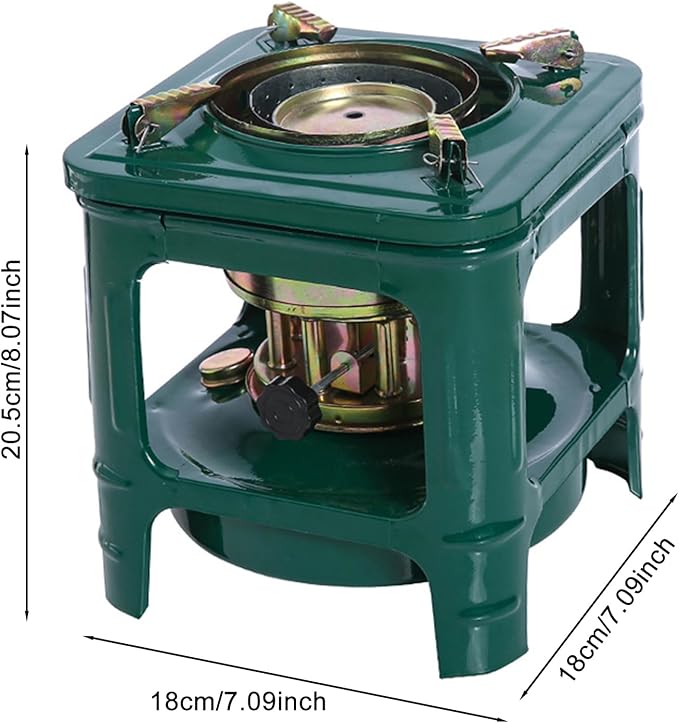 Portable Kerosene Stove 8-Wicks, Camping Stove & Fogon de Petróleo para Cuba, Multi-Fuel Kerosene Heater for Outdoor Cooking, Hiking, Backpacking, Emergency Stove Use (Square)