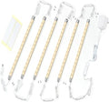 Premium LED Light Strips Kit: 6 x 12 Linkable Bars + Rocker Switch for Warm White Ambient Lighting in Cabinets, Closets, Shelf, Display Case, Showcase Lighting, 3000K Warm White