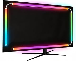 RGB Monitor Backlight with Screen Sync, Dual USB Powered Ambient Lighting Kit for 27 Inch Gaming Monitors, Music Mode, Immersive Dynamic LED Strip Lights for PC Setup (4 Sides - 27 inch)