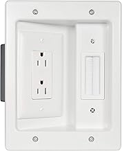 Legrand – OnQ in-Wall Cable Management Kit for Power & Low Voltage Cords – Hides TV or Display Cables Retrofit Behind the Wall – UL Listed TV Cord Hider w/DIY Install & Included Hardware – HT2102WHV1