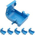 XIUTE 6 PC Shallow Switch & Outlet Box with Bracket,Blue Old Work,PVC Thin Wall Box with Flip Cover,18 Cubic Inch