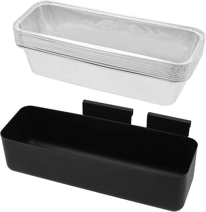 Grill Grease Cup Holder and Aluminum Oil Drip Pans Set for Camp Chef Accessories, SG100, SG90, SG14, SG30, SG60, Grease Catcher with 15-Pack Collection Cup Liners for Camp Chef Stove Griddles