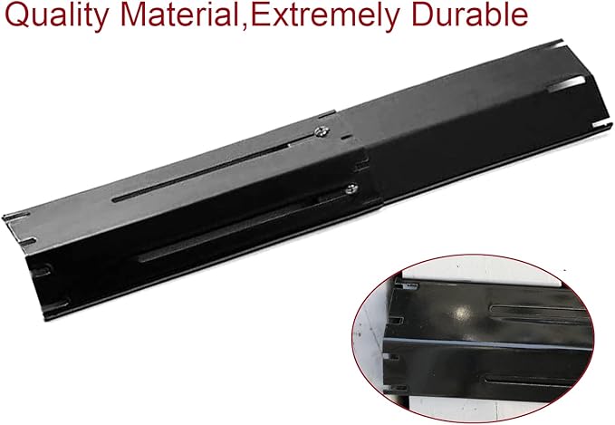 Outspark Universal Heat Plate Shield, Heat Tent, Flavorizer Bar, Burner Cover, Flame Tamer Replacement Parts for Gas Grill,Adjustable Extends from 11.75" up to 21",4 Pack,Porcelain Steel