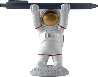 Astronaut Pen Pencil Holder Stand for Desk, Resin Pen Display Stand Pencil Display Holder for Home Office Gifts, Standing Astronaut Pen Holder