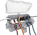 Flemoon Medium Outdoor Electrical Box Waterproof with Clear Lid, Weatherproof Extension Cord Cover for Photocell Light Sensor Timer, Power Strip, Outlet, Plug, Socket, Transparent and Gray
