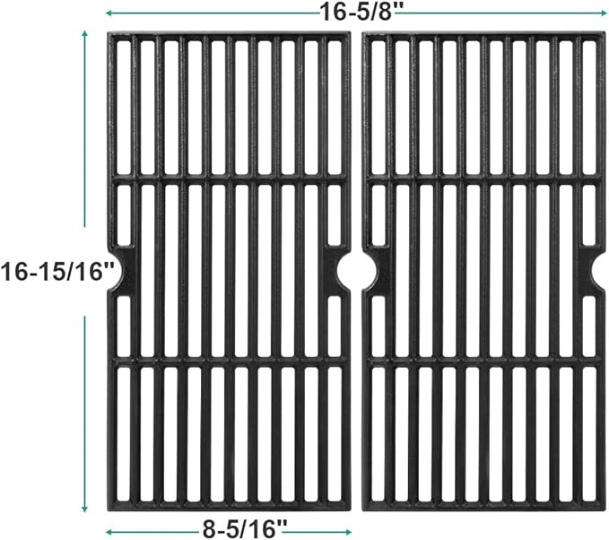 Cast Iron Grill Grates for Charbroil 463633316 463672416 463642116 463250212 463672016 463672216, Cooking Grate for G460-0500-W1 G309-0019-W2 463631410 463251414 463672019 463672219 463645015