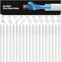 EVEO Cable Hider - One Cord Hider 300” Cord Cover Wall Cable Hider, Cable Concealer, Wire Hiders for TV on Wall. Cable Management, Cord Hider Cable Raceway Wire Covers for Cords (White, Small)