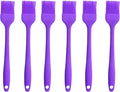 Silicone brush, Oil Brush for BBQ Kitchen Cooking Baking and Grilling (6 PCS,purple)