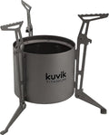 Kuvik Titanium Siphon Alcohol Stove with Folding Legs - Ultralight and Compact Stove for Backpacking, Camping, and Survival