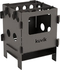 Kuvik Compact Titanium Wood Stove - Ultralight and Compact Stove for Backpacking, Camping, and Survival