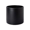 D'vine Dev 8 Inch Plastic Planter Pots for Plant Pot with Drainage Hole and Seamless Saucers, Black Color, 74-X-B-1
