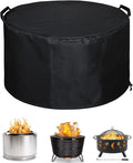 SheeChung Fire Pit Cover Round for Solo Stove Yukon 27"-29",Waterproof Smokeless Fire pit Cover,Outdoor Yukon Shelter 600D Polyester Cover,Fits for Gas/Table/Bowl Fire pits 29"D x 18"H