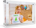 MIRA-K | Crystal Memories | Acrylic Picture Frame 4x6 with Magnetic Closure | Lucite Photo Frame for Tabletop | Decorative Display for Tickets, Postcards and Awards