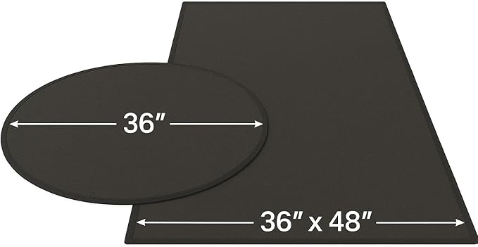 Fireproof Mat 2-Pack, Round & Rectangle Fire Pit and Grill Mat, 3-Layer Heat Resistant Deck Protector, Waterproof, Anti-Slip, for Patio, Grass & Outdoor Use (Round 36" & Rectangle 36" × 48")