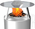 Fire Pit Heat Deflector for Solo Stove Ranger 15", 304 Stainless Steel Heat Diffuser, Firepit Captures and Redirects Warmth, with Carrying Handle & 3 Legs Accessory
