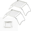 2pcs Folding Campfire Grill, 304 Stainless Steel Portable Campfire Grill Grate Small Camping Campfire Grill Grate Over Fire Pit Camping Grill for Outdoor Backpacking BBQ