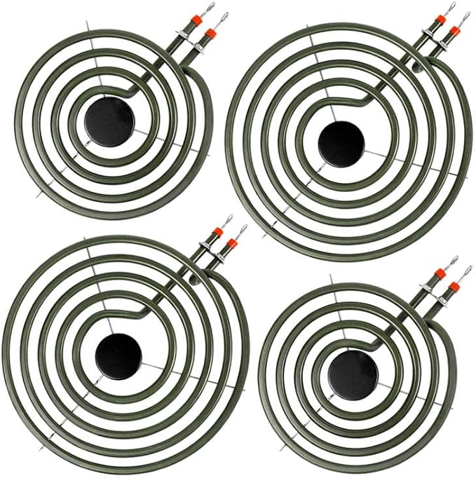 S-Union 4 Pack MP22YA Electric Range Burner Element Unit Set - 2 pcs MP15YA 6" and 2 pcs MP21YA 8" Replacement for Hardwick & Kenmore & Maytag & Norge & Whirlpool Electric Range Stove