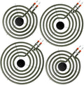 S-Union 4 Pack MP22YA Electric Range Burner Element Unit Set - 2 pcs MP15YA 6" and 2 pcs MP21YA 8" Replacement for Hardwick & Kenmore & Maytag & Norge & Whirlpool Electric Range Stove