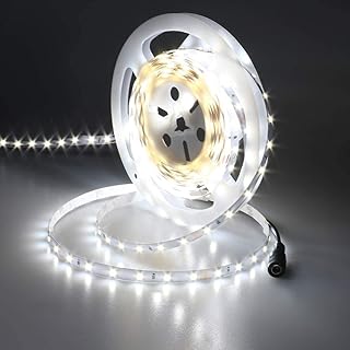 JOYLIT 24V White LED Light Strip 4500lm Bright, UL Listed 2835 300LEDs 16.4ft 6000K Daylight Tape Lights, Flexible Dimmable Strips Lighting for Bedroom, Kitchen, Under Cabinet Ambient Lighting