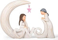 for Mom from Daughter Son, Mother Daughter Figurine Gift, I Love You to The Moon and Back Statue, Birthday for Mom, Sentimental Home Decor