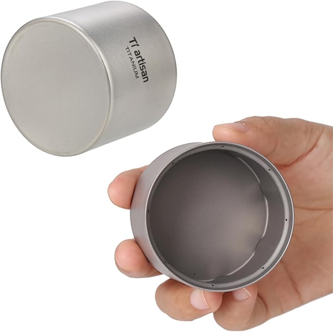 Titanium Alcohol Stove with Cross Stand, Portable Lightweight Alcohol Stove Camping Backpacking Stove for Outdoor Camping Hiking