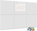 Neatsure Large Cork Board for Wall, 36" x 24" White Bulletin Board with Pushpins, 6 Panels Felt Tiles Tack Push Pin Board for Office