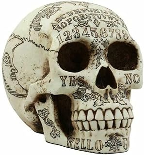 Ebros Paranormal Ouija Spirit Medium Skull Figurine Supernatural Occultist Sculpture As Home Decorative Witchcraft Medium Halloween Party Centerpiece