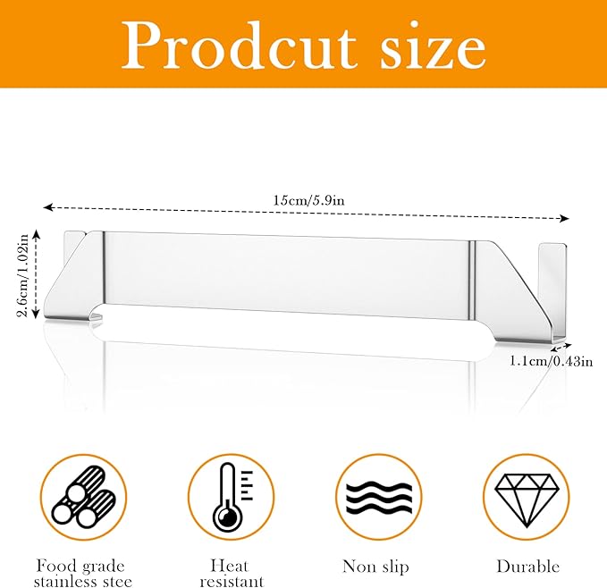 AUAUY 2 Pack Stainless Steel Griddle Spatula Stand, Grill Barbecue Tool Rack Hold Rack Griddle Accessories Holder for Blackstone, Camp Chef, Royal Gourmet, Outdoor Camping Picnic BBQ Essentials