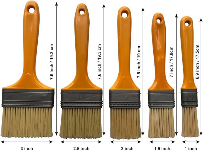 5 Pieces Pastry Brushes for Baking Basting Brush, Culinary Oil Brush for Barbecue Butter Grill BBQ Sauce Baster Marinade Kitchen Food Cooking Brushes