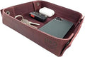Hide & Drink, Leather Catchall Change Keys Coins Jewels Box Tray Big Storage, Handmade Includes 101 Year Warranty :: Sangria